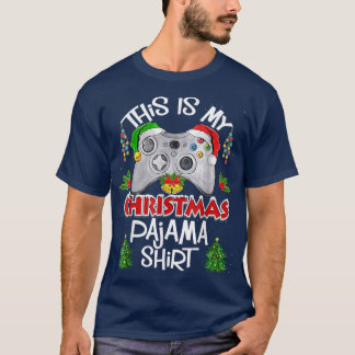 Camiseta Este es el video de Pajama Santa Hat Gamer de mis