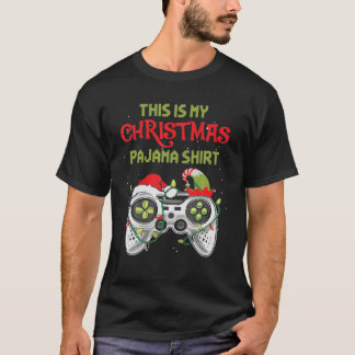 Camiseta Este es el video de Pajama Santa Hat Gamer de mis