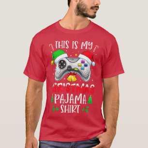 Camiseta Este es el video de Pajama Santa Hat Gamer de mis