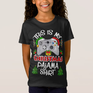 Camiseta Este es el video de Pajama Santa Hat Gamer de mis 