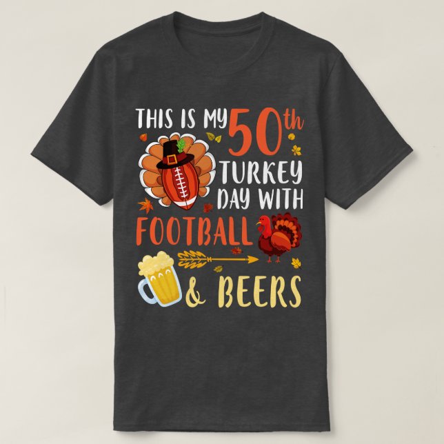 Camiseta Este es mi 50° Día Turco Con Y Beers Drinker (Diseño del anverso)