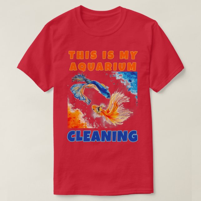Camiseta Este Es Mi Acuario Limpiando 1 (Diseño del anverso)