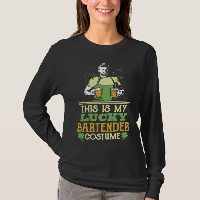 Camiseta Este es mi afortunado Bartender Costume St. Patty' (Anverso)