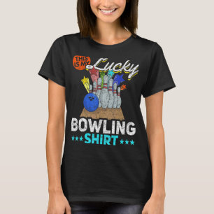 Camiseta Este Es Mi Afortunado Bowling Pins Bowler Bow