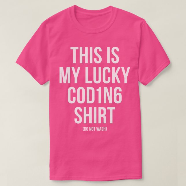 Camiseta Este es mi afortunado programador de codificación  (Diseño del anverso)