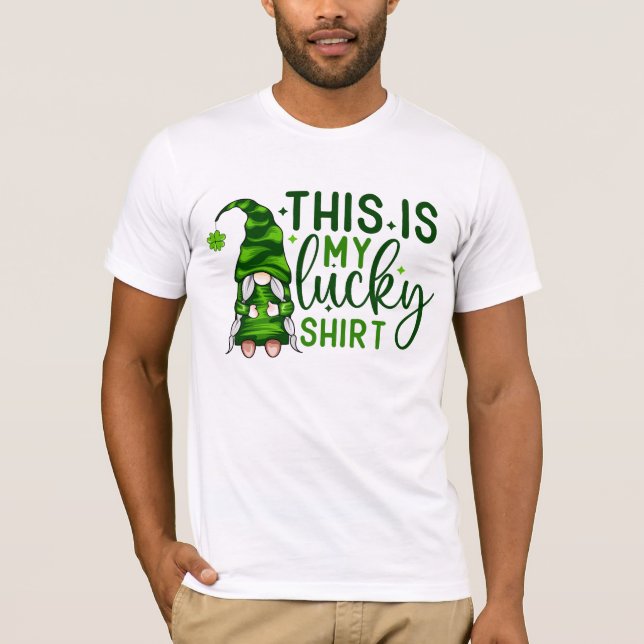 Camiseta Este Es Mi Alegre Gnome Verde Whimsy (Anverso)