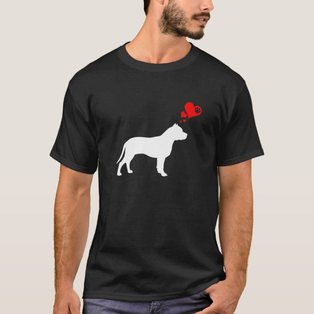 Camiseta Este Es Mi Amor De Valentina Pajama Pitbull Perro  (Anverso)