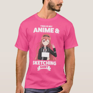 Camiseta Este Es Mi Anime Esbozo De Camisas