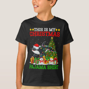 Camiseta Este Es Mi Árbol De Navidad Pajamas Orca Iluminand