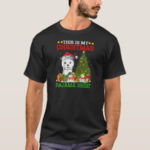 Camiseta Este Es Mi Árbol De Navidad Pajamas Samoyed Perro