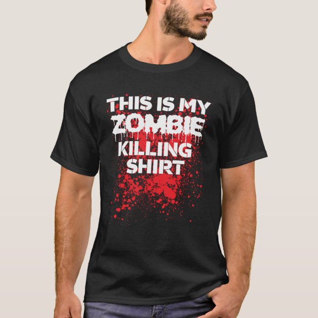 Camiseta Este es mi asesinato zombi Funny Halloween Zombie  (Anverso)
