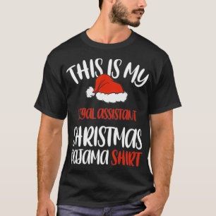 Camiseta Este es mi asistente legal Navidades Pajama Santa