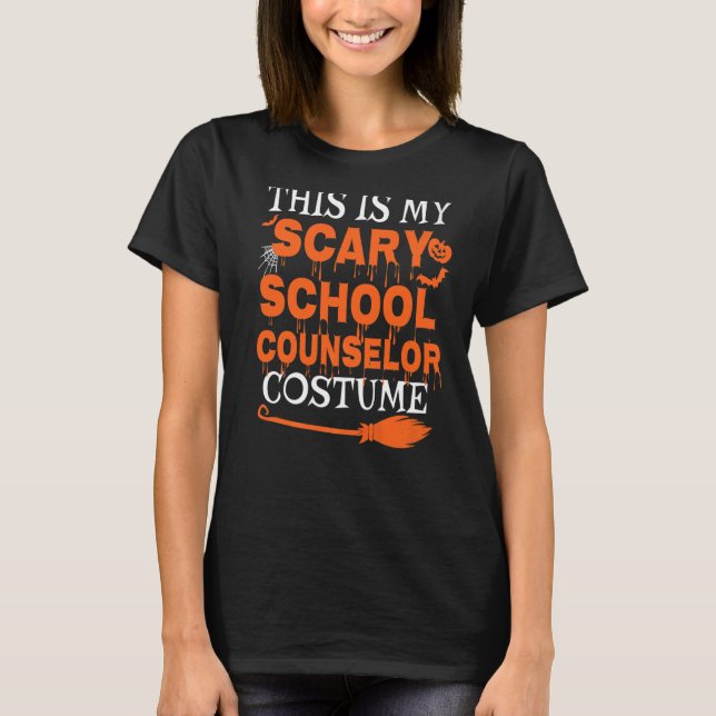 Camiseta Este Es Mi Asustado Consejero Escolar Costume Spoo (Anverso)
