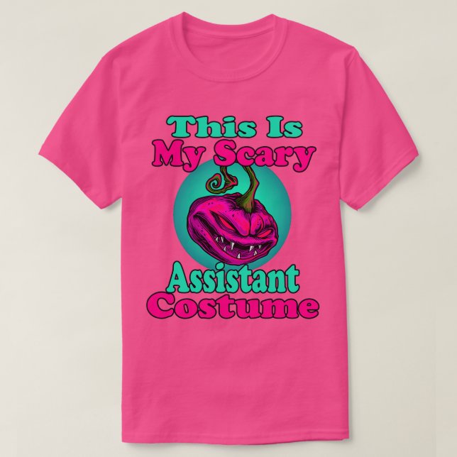 Camiseta Este es mi asustado disfraz de asistente para homb (Diseño del anverso)