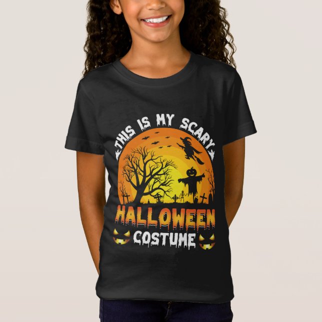 Camiseta este es mi asustado disfraz de Halloween (Anverso)