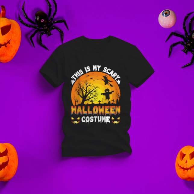 Camiseta este es mi asustado disfraz de Halloween (Subido por el creador)
