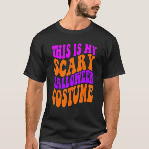Camiseta Este es mi asustado disfraz de Halloween simple Ha