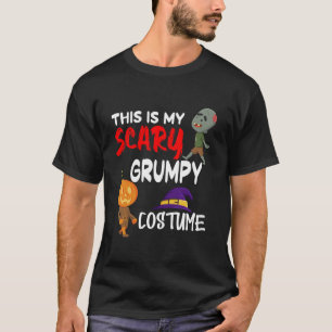 Camiseta Este es mi asustado gruñón disfraz familiar gracio