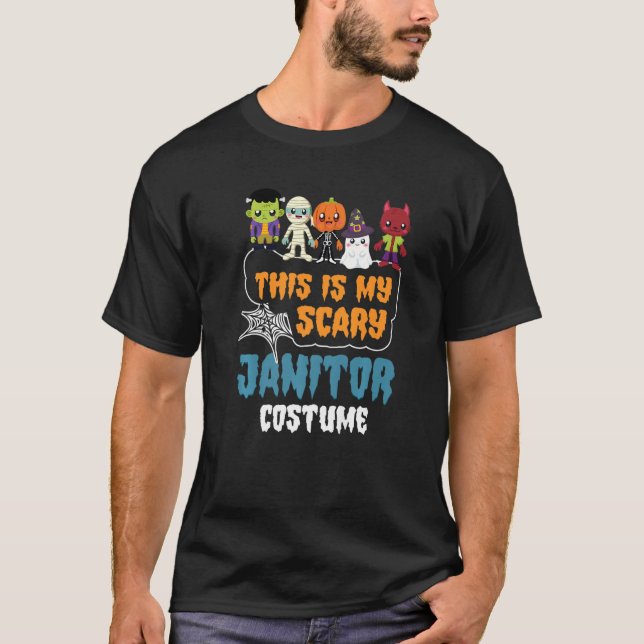 Camiseta Este es mi asustado Janitor Costume Halloween (Anverso)