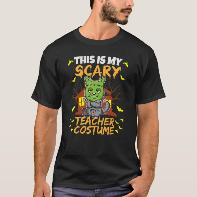 Camiseta Este Es Mi Asustado Profesor Costume Educador De L (Anverso)
