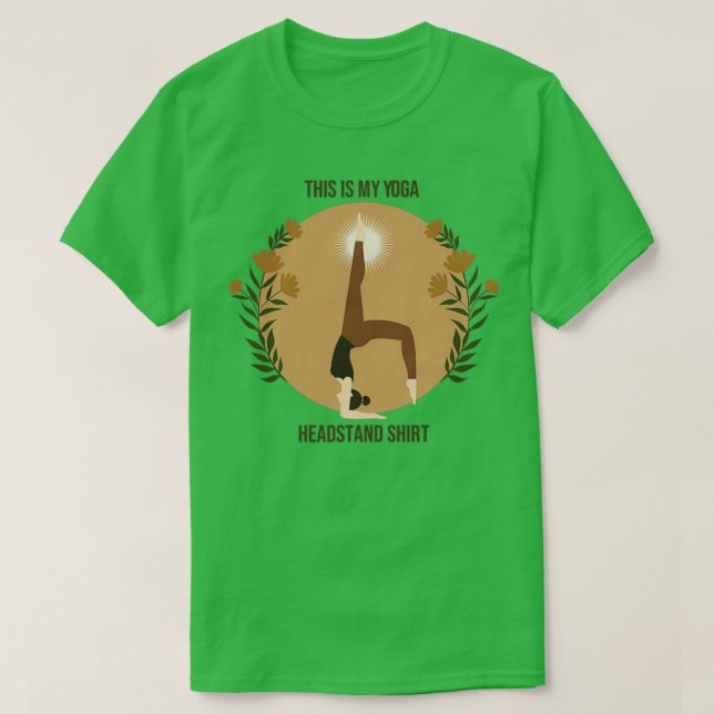 Camiseta Este Es Mi Cabeza De Yoga Guay Yoga Headstand Desi (Diseño del anverso)