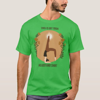 Camiseta Este Es Mi Cabeza De Yoga Guay Yoga Headstand Desi