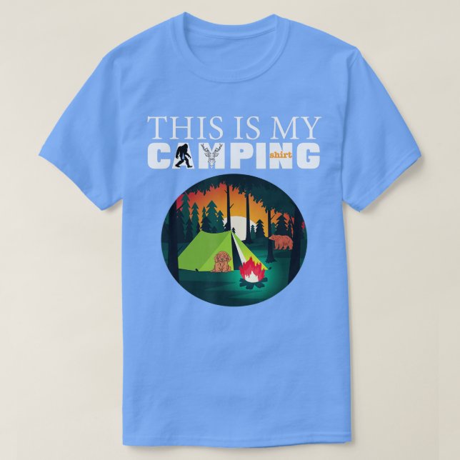 Camiseta Este Es Mi Camping RV Van Camping Diciendo Feliz C (Diseño del anverso)