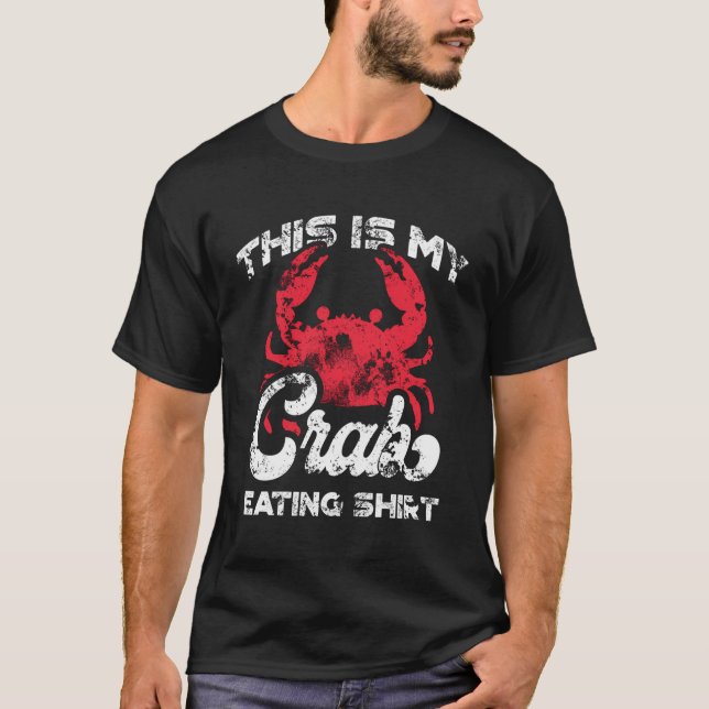 Camiseta Este Es Mi Cangrejo Comiendo Marisco De Cangrejo (Anverso)