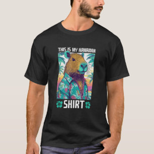 Camiseta Este Es Mi Capybara Hawaiano Divertido Retro Vinta