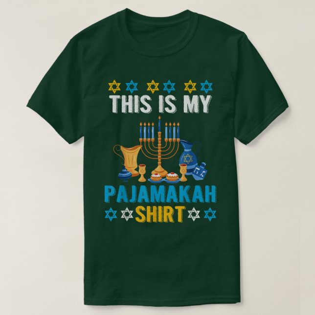 Camiseta Este Es Mi Chanukah Funny Pajam (Diseño del anverso)