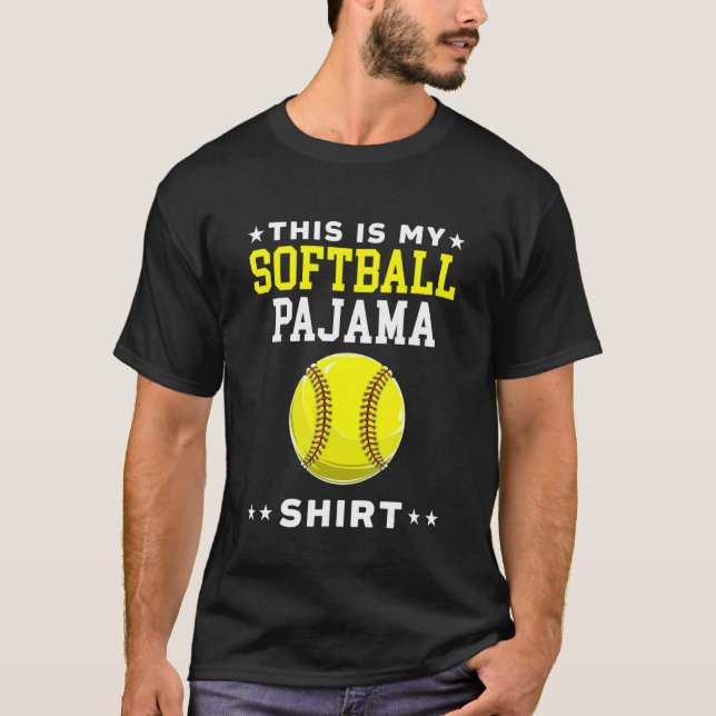 Camiseta Este Es Mi Chica Deportivo De Softball, Mi Pajama (Anverso)