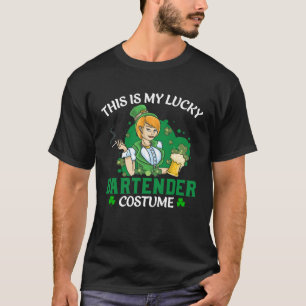 Camiseta Este Es Mi Costumbre Afortunado De Bartender St Pa
