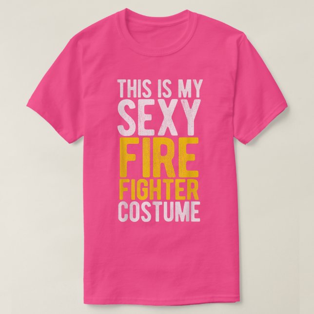 Camiseta Este Es Mi Costume Sey Firefighter Halloween 6555 (Diseño del anverso)