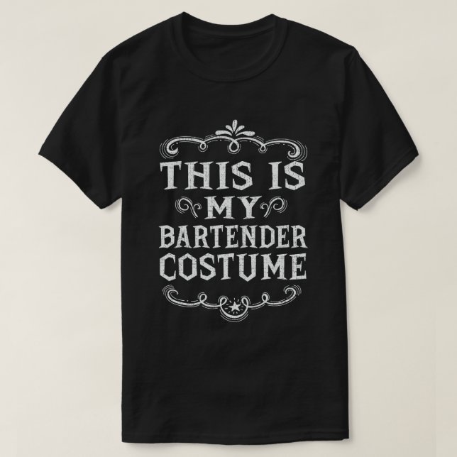 Camiseta Este Es Mi Cstume De Bartime Famoso Halloween (Diseño del anverso)