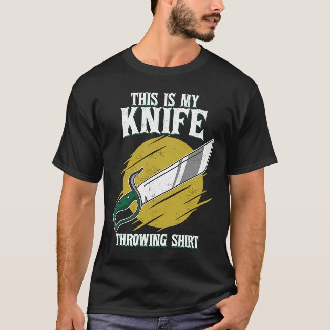 Camiseta Este Es Mi Cuchillo Arrojando Cuchillo De Cuchillo (Anverso)
