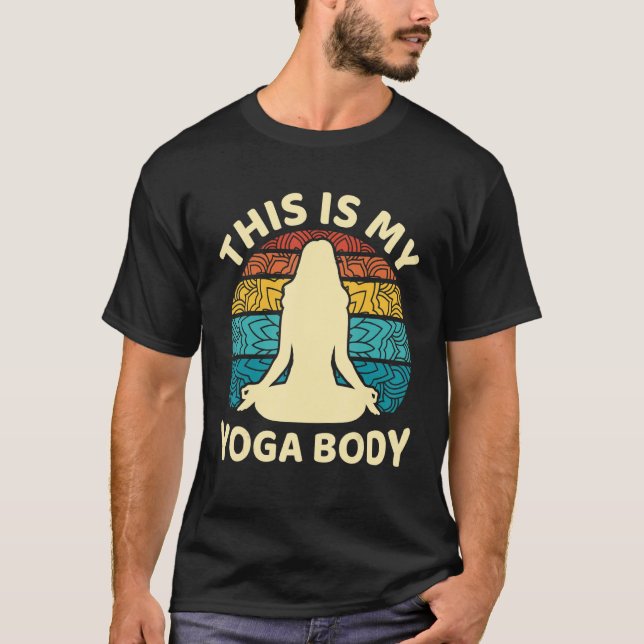 Camiseta Este Es Mi Cuerpo De Yoga Guru Sport Workout USA P (Anverso)