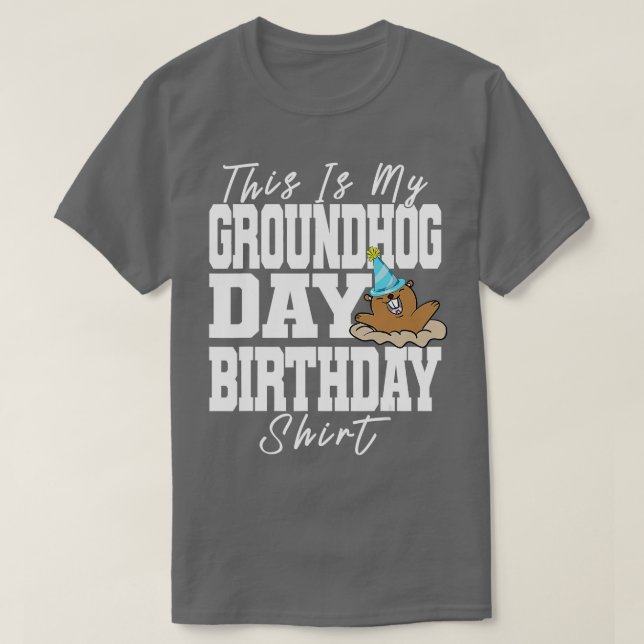 Camiseta Este es mi cumpleaños de Groundhog (Diseño del anverso)