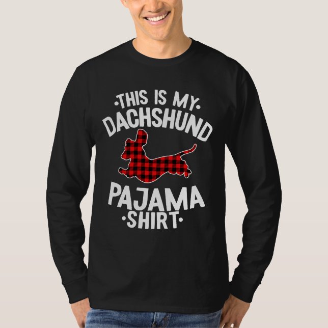 Camiseta Este Es Mi Dachshund Pajama (Anverso)