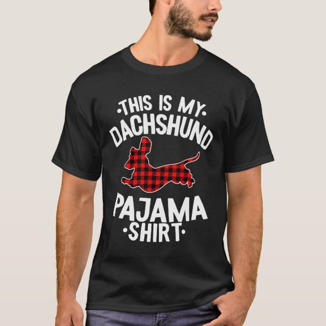 Camiseta Este Es Mi Dachshund Pajama (Anverso)