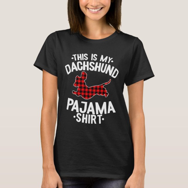 Camiseta Este Es Mi Dachshund Pajama (Anverso)