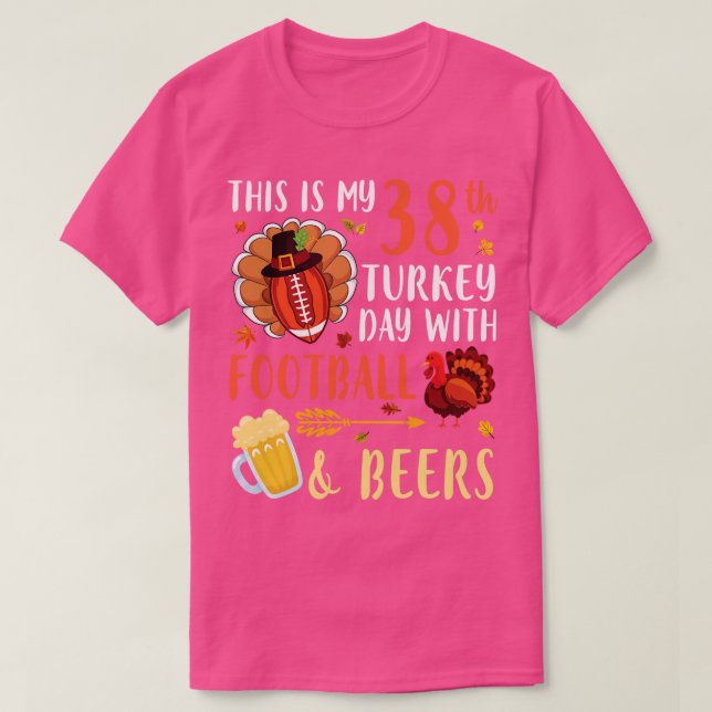 Camiseta Este Es Mi Día 38 En Turquía Con Y Beers Drinker (Diseño del anverso)