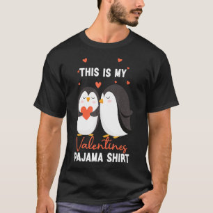 Camiseta Este Es Mi Día de San Valentín Pajama Cute Penguin