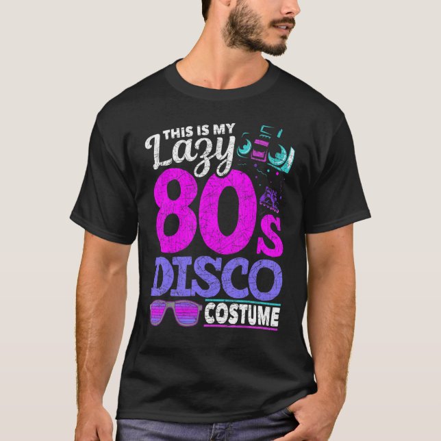 Camiseta Este es mi disco de 80, disco disfraz Fiesta músic (Anverso)