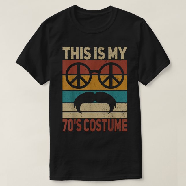 Camiseta Este es mi disfraz 70 Estilos masculino disco 19 (Diseño del anverso)
