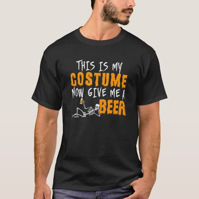 Camiseta Este Es Mi Disfraz Ahora Dame Un Halloween De Cerv (Anverso)