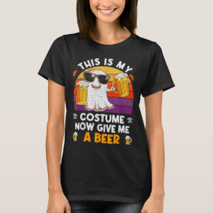Camiseta Este Es Mi Disfraz Ahora Dame Una Cerveza Hallowee