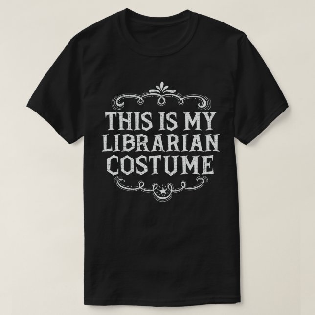 Camiseta Este Es Mi Disfraz Bibliotecario De Halloween Pere (Diseño del anverso)