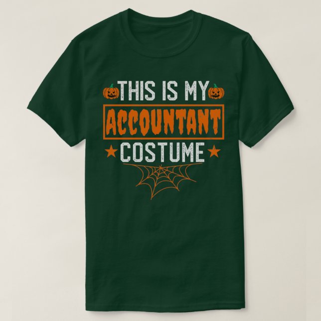 Camiseta Este Es Mi Disfraz Contable Acco De Halloween (Diseño del anverso)