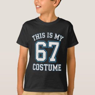 Camiseta Este Es Mi Disfraz De 67 Pereza Brainrot Meme Niño
