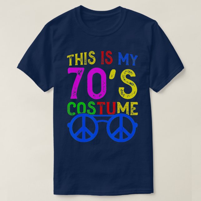 Camiseta Este es mi disfraz de 70, divertida Halloween de l (Diseño del anverso)